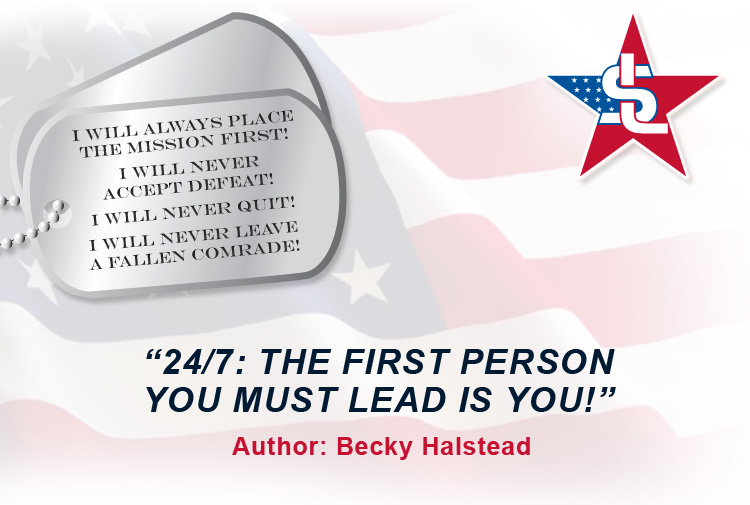 The first person you must lead is YOU - Becky Halstead